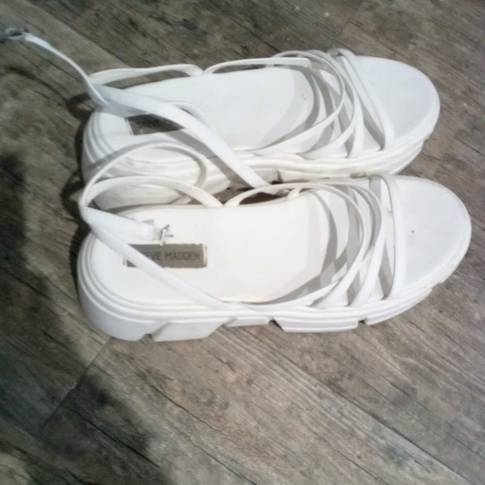 Steve Madden Women's White Sandals